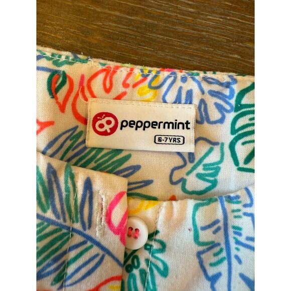 PEPPERMINT Tropical Print Top Shirt Girls size 6-7 years - Picture 2 of 5